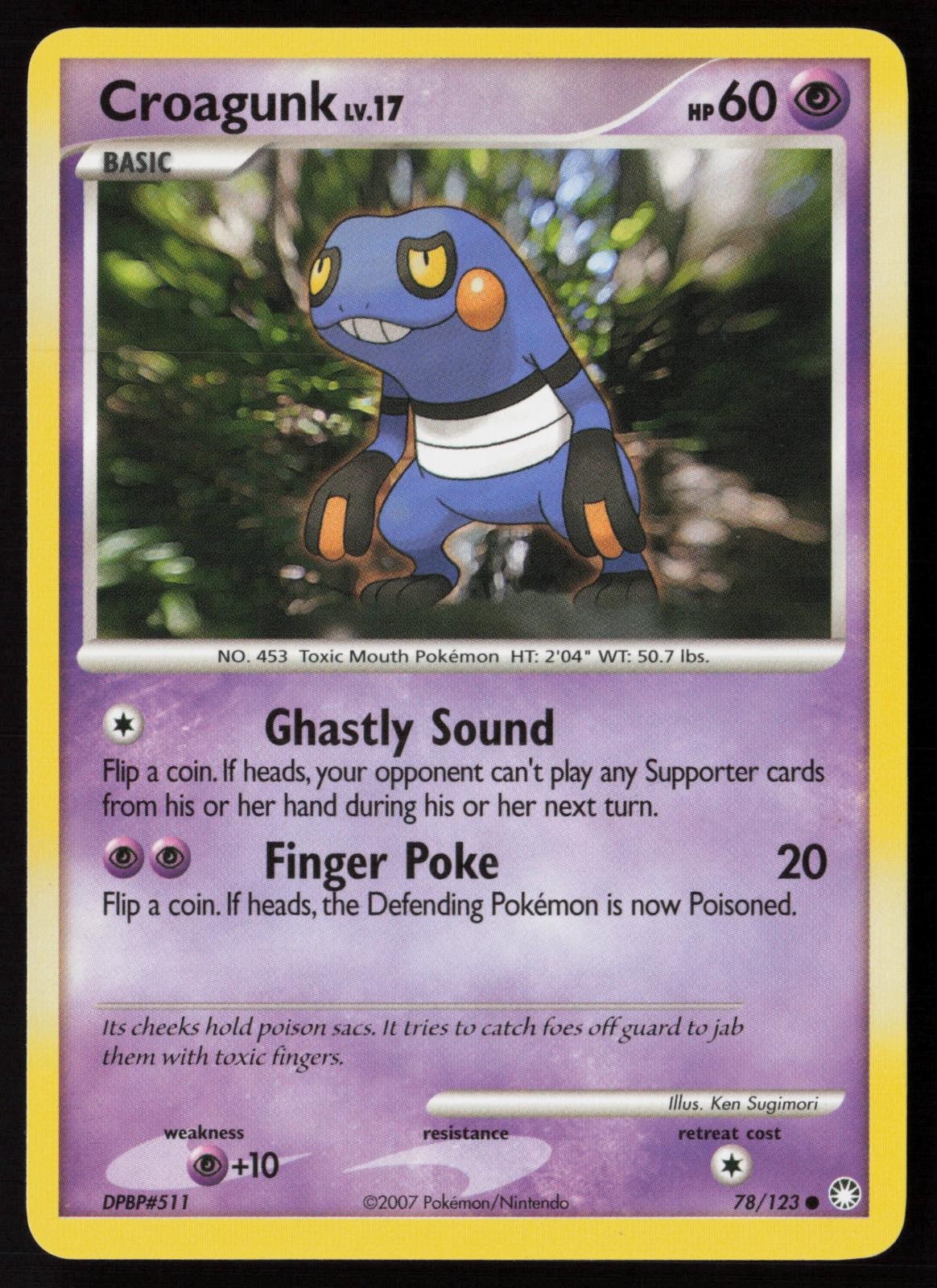 Croagunk 78/123 Common Mysterious Treasures Pokemon Lightly Played