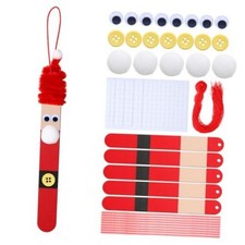 Set of 48 Christmas Stick Ornament Craft Kits - Santa Claus