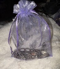 Silver Jewelry Set Bracelet Earrings Necklace Ring Butterfly Gift Bag