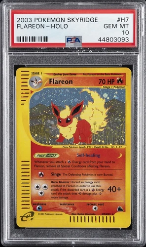 2003 POKEMON SKYRIDGE #H7 FLAREON-HOLO PSA 10