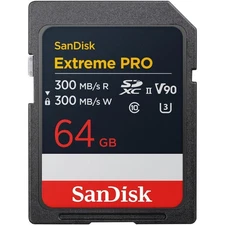 [SanDisk Genuine Product] SD Card 64GB SDXC Class10 UHS-II V90 Read Maximum 300M