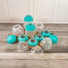 Nanobebe Baby Bottle Lot Teal Breastmilk and Flexy Silicone Bottles with Nipples