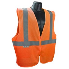 Radians SVE1-2ZOM-S/M Hi-Vis Orange Economy Type R Class 2 Safety Vest S/M