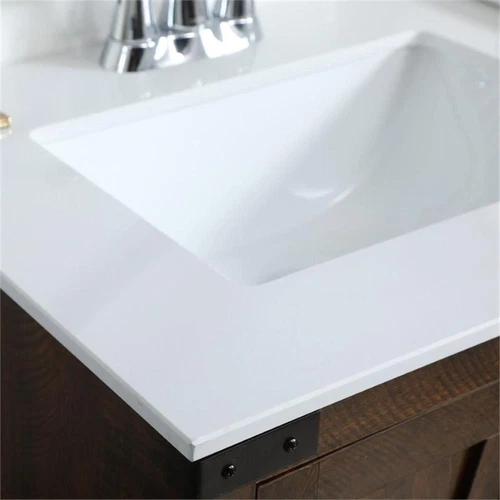 Elegant Decor Dean 36" Single Quartz Top Bathroom Vanity in Espresso - Picture 12 of 15