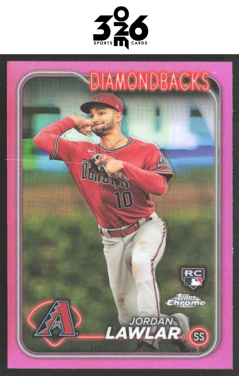 Jordan Lawlar 2024 Topps Chrome Pink Refractors Rookie #229