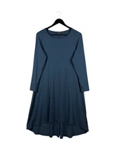 Eileen Fisher Dress Women's S/P Slate Blue Jersey Knit Stretch Long Sleeve