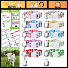 10 Pack Adjustable Floral Goat Collars with Loud Copper Bells - Anti-Lost Grazin