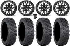 ITP Hurricane 14" Wheels Black 30" Versa Cross V3 Tires Kawasaki Mule Pro FXT