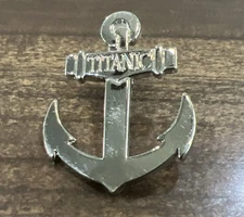 Anchor Pin Titanic Shiny Silver Tone. N