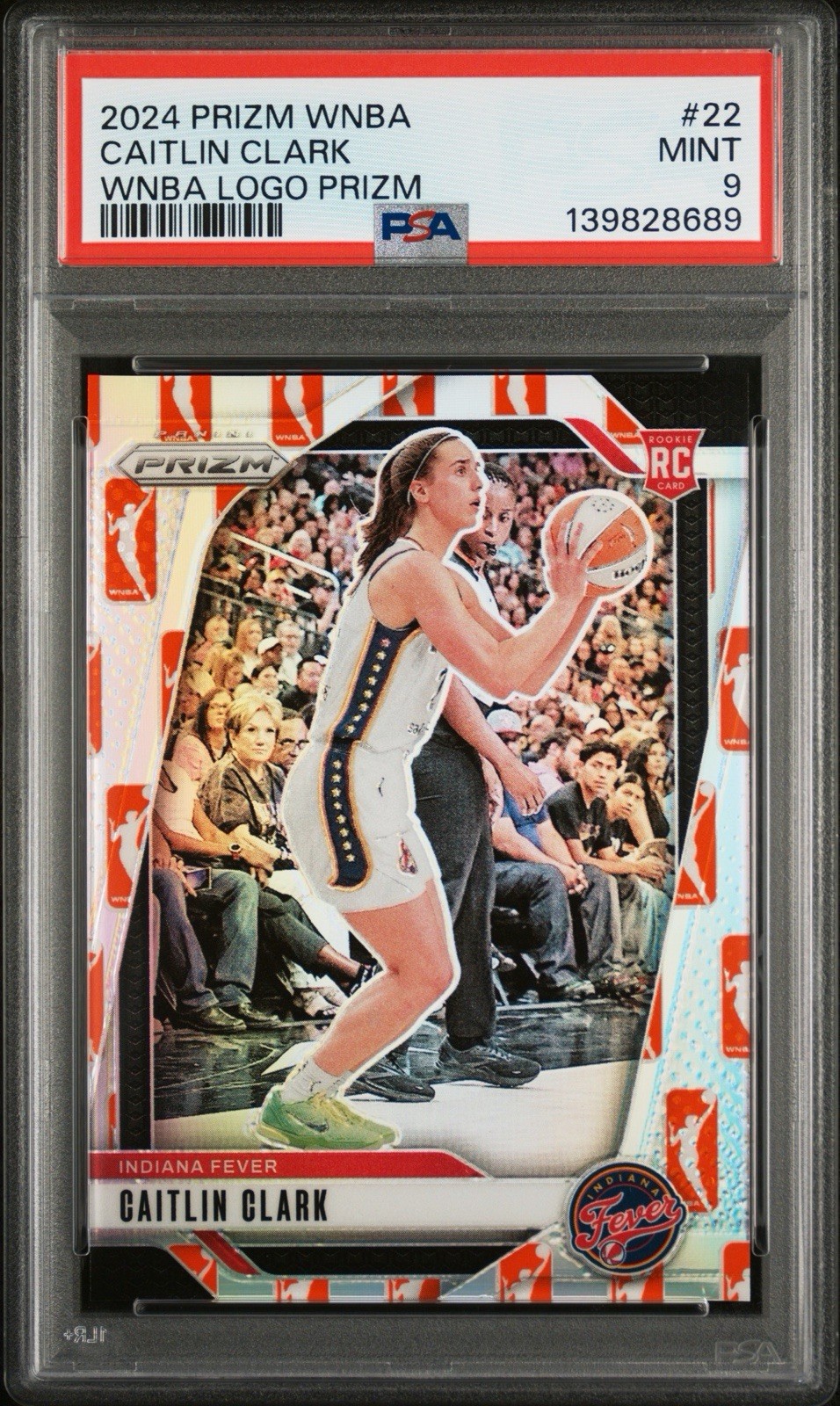 PSA 9 2024 Panini Prizm WNBA Caitlin Clark #22 WNBA Logo Prizm RC Rookie