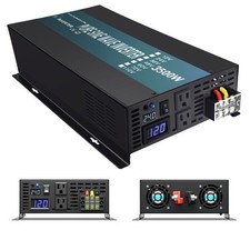3500W Pure Sine Wave Inverter DC 12V/24V to AC 120V Wireless Remote Controller