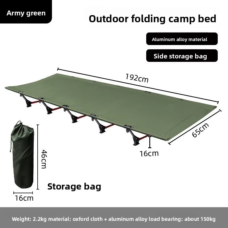 Portable Camping Cot Sleeping Cot Ultralight Backpacking Cot Bed Outdoor Hiking