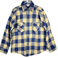 Frostproof Flannel Shirt Mens L Buffalo Plaid Cotton Workwear USA Made Vintage