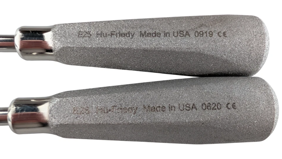 Hu Friedy E25 Medium Cryer Elevators pair 2 Made in USA stainless 0919 0620 nice - Image 2 of 4