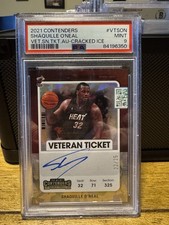 2021-22 Contenders Shaquille O’Neal Veteran Ticket Auto Cracked Ice /25 On Card