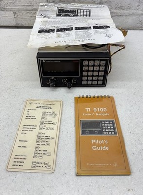 Texas Instruments TI 9100A LORAN C Aircraft Navigator w/ Manual & Harness Untes