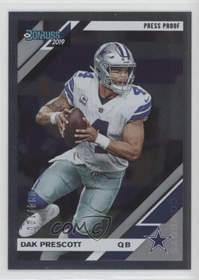 2019 Panini Donruss Press Proof Silver 94/100 Dak Prescott #73 3pb