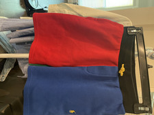 Polo Ralph Lauren Colorblock Sweat Shorts Boys 10-12 Cotton Logo Red Blue