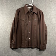 Vintage Lee riders western pearl snap shirt 70s cowboy mens Medium Large
