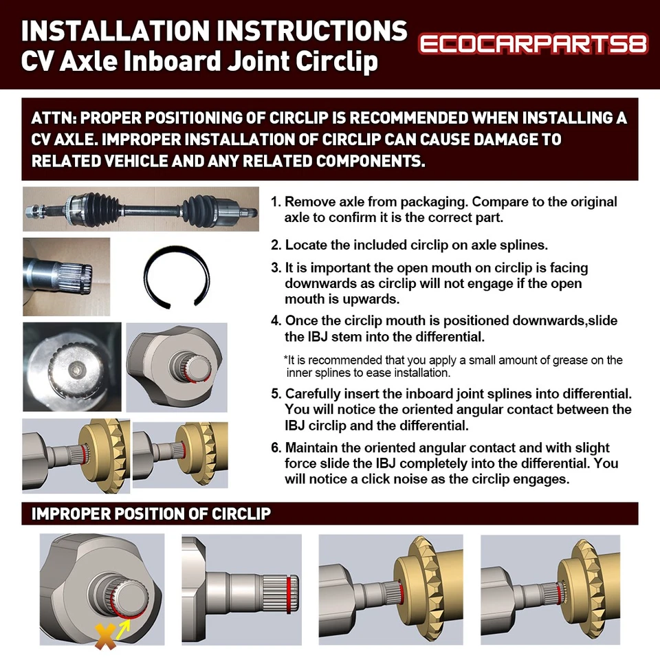 Eje trasero izquierdo trasero derecho CV para Toyota MR2 Spyder 2003-2005 1,8 L l4 Foto 4 de 4