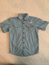 Magellan Outdoors Fish Gear Classic fit Short Sleeve Light Blue XS 6-7 