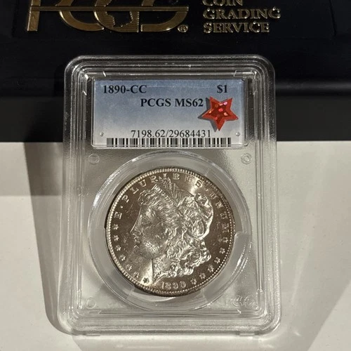 1890-CC Morgan Silver Dollar - PCGS MS62 - Beautiful Coin without Distractions