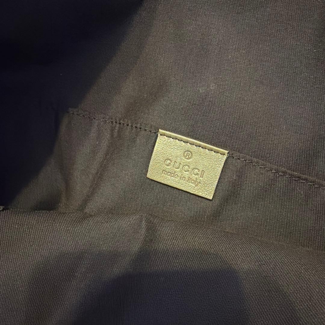 Gucci Gold Tote Bag with Stripe Strap and Dog Bone Tag Authentic VIN thumbnail 4