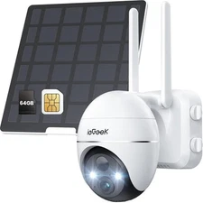 ieGeek 4G LTE Cellular Security Camera,Wireless Outdoor Solar Battery Powered