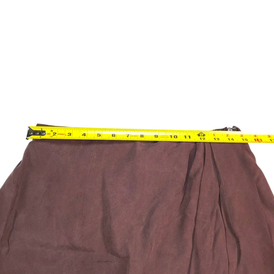 Falda envolvente August Silk Chocoate marrón 100 % seda para mujer talla 14/44 clásica de lujo Foto 4 de 4