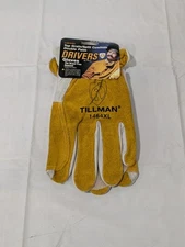 Tillman Top Grain/Split Cowhide Double Palm Driver Gloves Size XL 1464XL