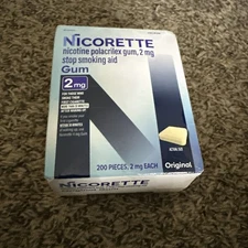 Nicorette Nicotine Gum Stop Smoking Aid, 2 mg, Original Flavor - 200 Count 2mg