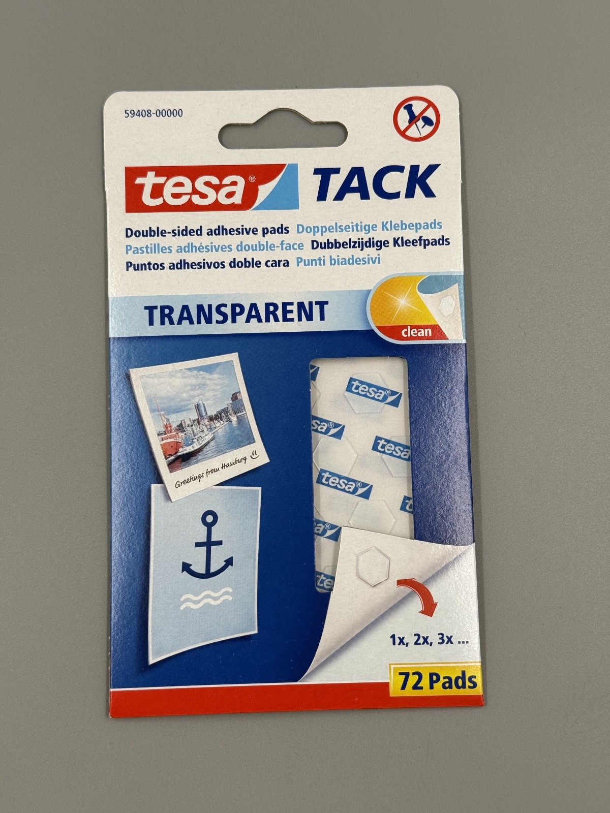 72x tesa TACK transparent doppelseitige Klebepads spurlos ablösbar pads Fotos - Image 3