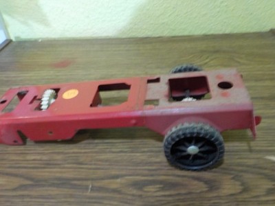 vintage tonka turbine cement truck chassis 2 tires 3axles for parts