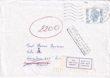 SA24e Belgium, Antwerp 1985 Incomplete Address Return, cover