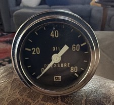 Vintage Stewart Warner Sw 0-80 Psi Oil Pressure Gauge Vintage Stewart Warner Sw 0-80 Psi Oil Pressure Gauge
