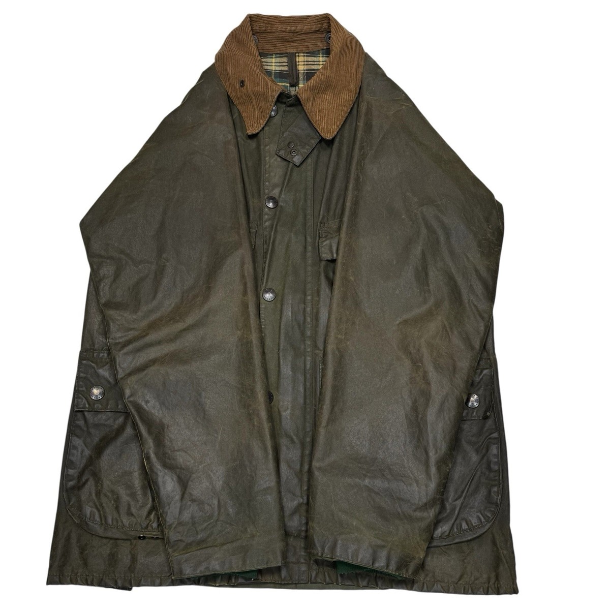Barbour A100 Bedale Wax Jacket Sage Green C36 Small / XS Vintage