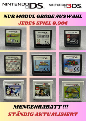 JEDES SPIEL 8,90  Nintendo Ds & 3Ds Module Mario Zelda Tetris Lego...MULTIRABATT