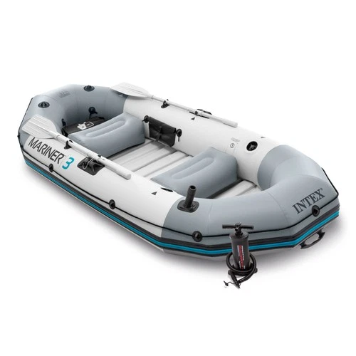 INTEX Mariner 3 Inflatable Raft River Dinghy Boat & Oars | 68373EP (Open Box)