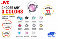 JVC Victor HP-AL102 Ear-Hook Stereo Headphones -11 Color - set of 3 pcs