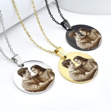 Customized Stainless Steel Laser Marked Engraved Women Pendant Necklace