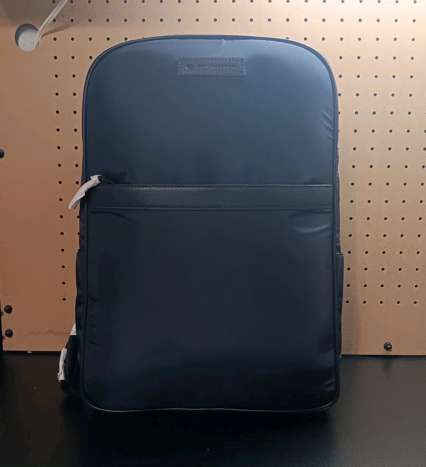 Johnston & Murphy Backpack Navy Blue Nylon Adjustable Straps Pockets New $245