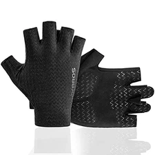  Cycling Gloves - Half Finger MTB & Road Biking Gloves for Men & US M=Asian L