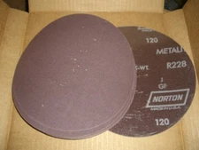 10 pcs STANDARD Abrasives 7" Grit 120 A/O-RB PSA Stick On Sanding Discs 714237