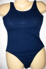 RAIN BEAU - NAVY BLUE SLEEVELESS TANK STYLE LEOTARD - M