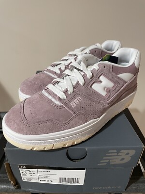 New Balance 550 Purple Lilac Chalk Suede 8.5 Women / 7 Men