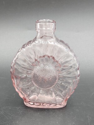Small Pink Flower Bottle Made in Canada 4.5'' Tall