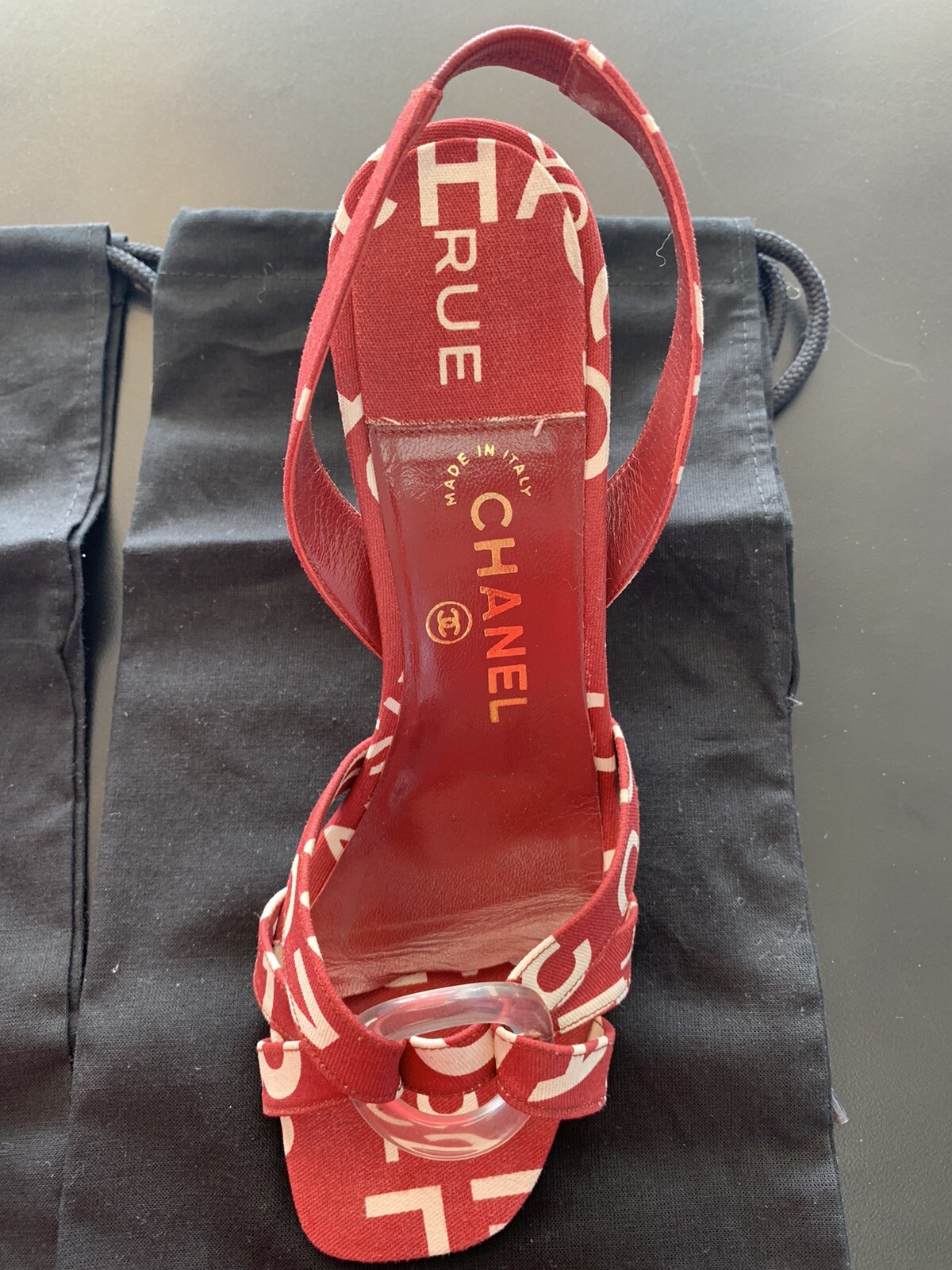 100 Authentic Chanel Sandals Size 38 Gem