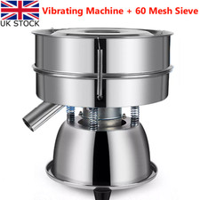 220V Electric Vibrating Sieve Machine Sifter Vibrating Screen with 60 Mesh Sieve