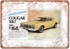 Vintage 1976 Mercury Cougar Xr-7 Limited Edition Ad Retro Look Metal Sign A12073 Vintage 1976 Mercury Cougar Xr-7 Limited Edition Ad Retro Look Metal Sign A12073