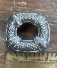 Vintage 1997 Belt Buckle Terry Stack Pass Through Lifesaver Scale Knot Design